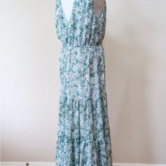 Banana Republic floral wrap botice tiered sleeveless maxi dress - Picture 5 of 7